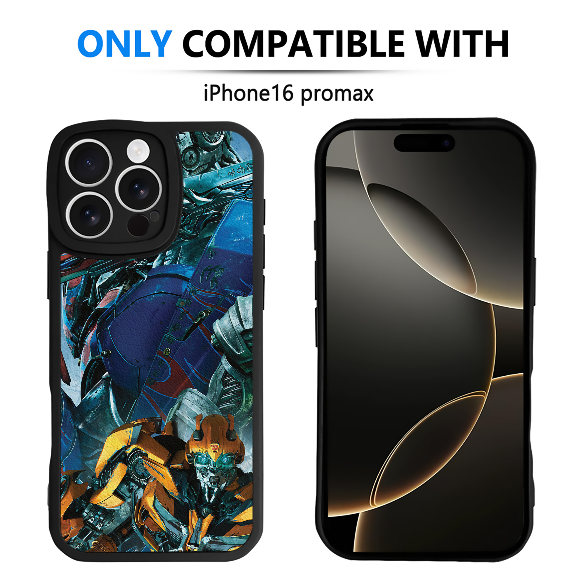 （画像用） Transformers トランスフォーマー 【iPhone 16シリーズ対応】シリコンスマホケース（レザー調） 材質：シリコン